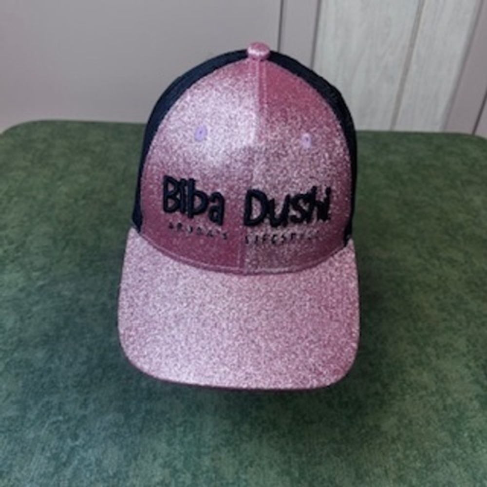 Biba Dushi Glitter Trucker Hat Pink Black Mesh Snapback Youth Adult